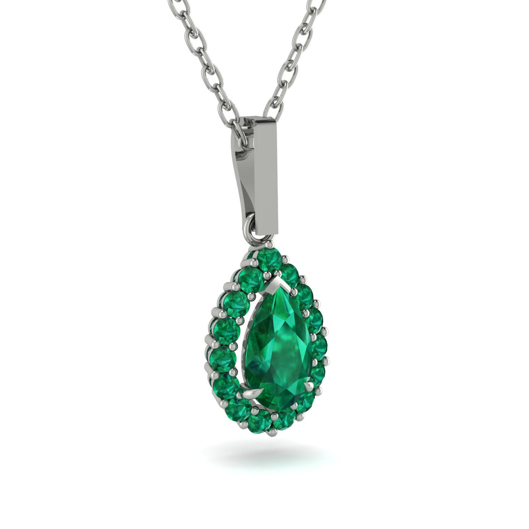 Emerald Tear Of Eternity Pendant - Jolene No. 21