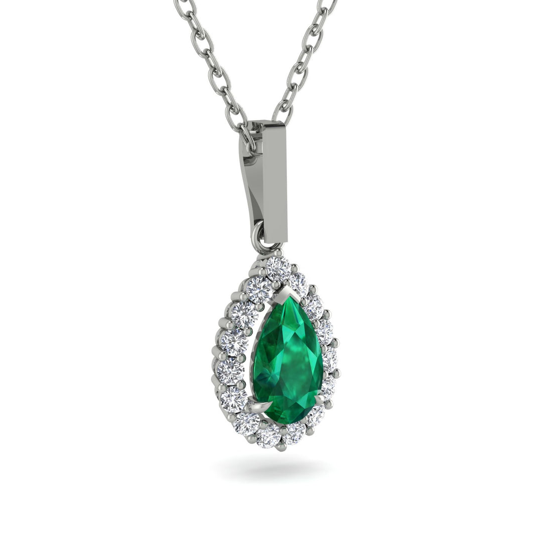 Emerald Tear Of Eternity Pendant - Jolene No. 6