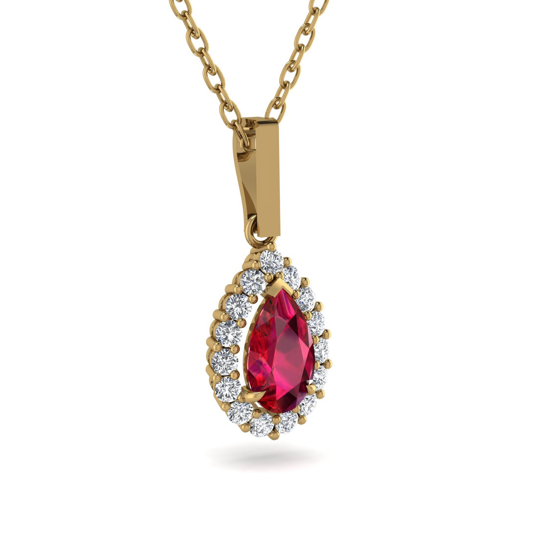 Ruby Tear Of Eternity Pendant - Jolene No. 10