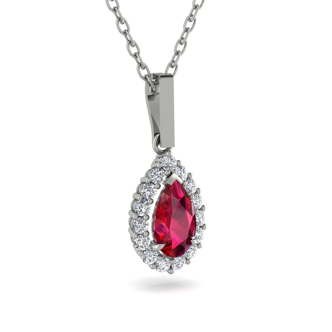 Ruby Tear Of Eternity Pendant - Jolene No. 12