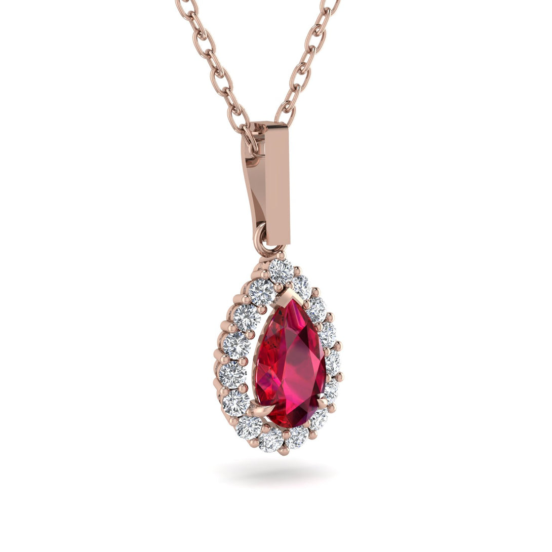 Ruby Tear Of Eternity Pendant - Jolene No. 11