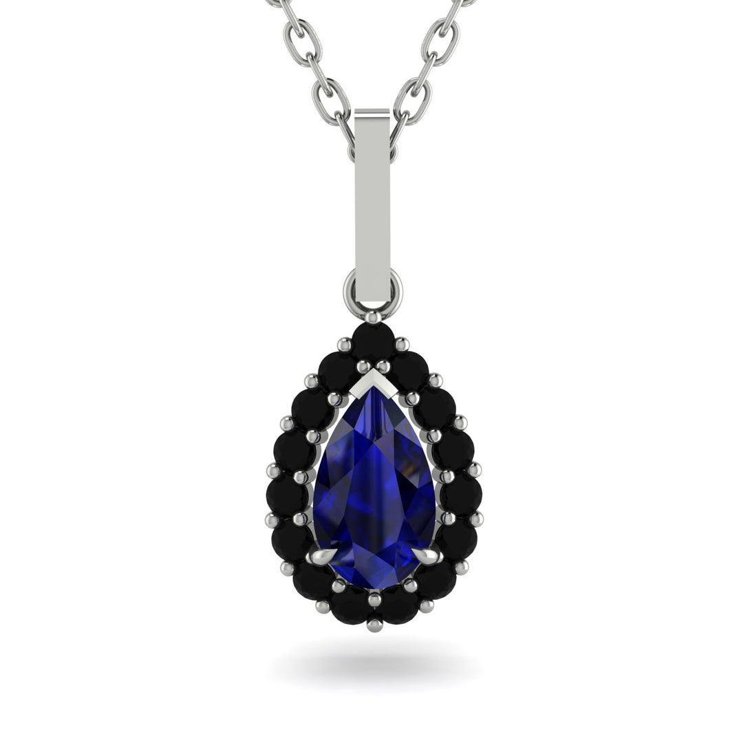 Sapphire Tear Of Eternity Pendant - Jolene No. 45