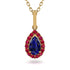 Sapphire Tear Of Eternity Pendant - Jolene No. 58