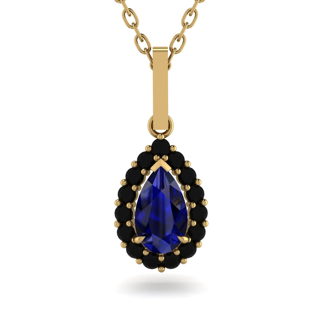 Sapphire Tear Of Eternity Pendant - Jolene No. 43