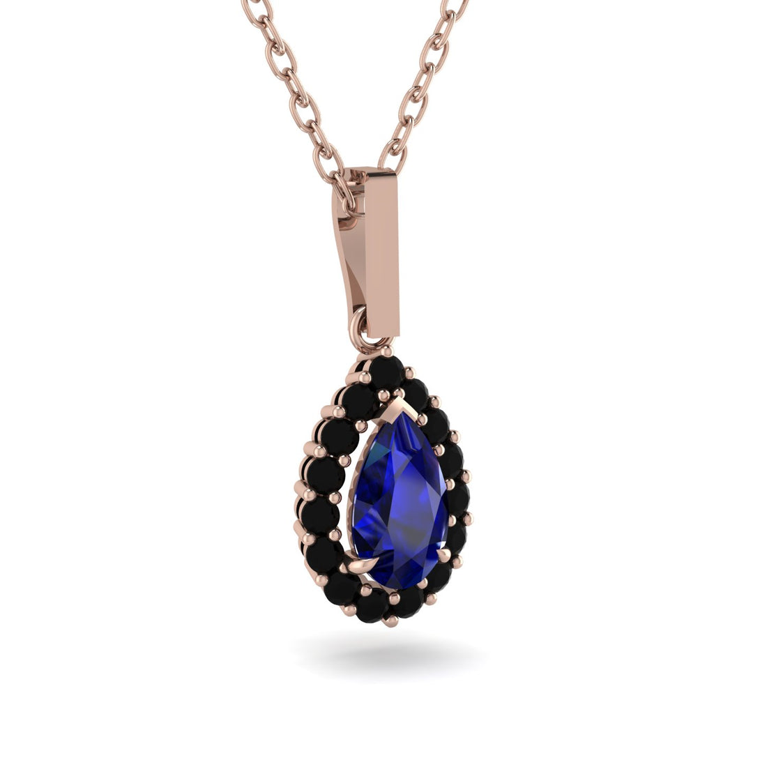Sapphire Tear Of Eternity Pendant - Jolene No. 44