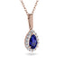 Sapphire Tear Of Eternity Pendant - Jolene No. 14