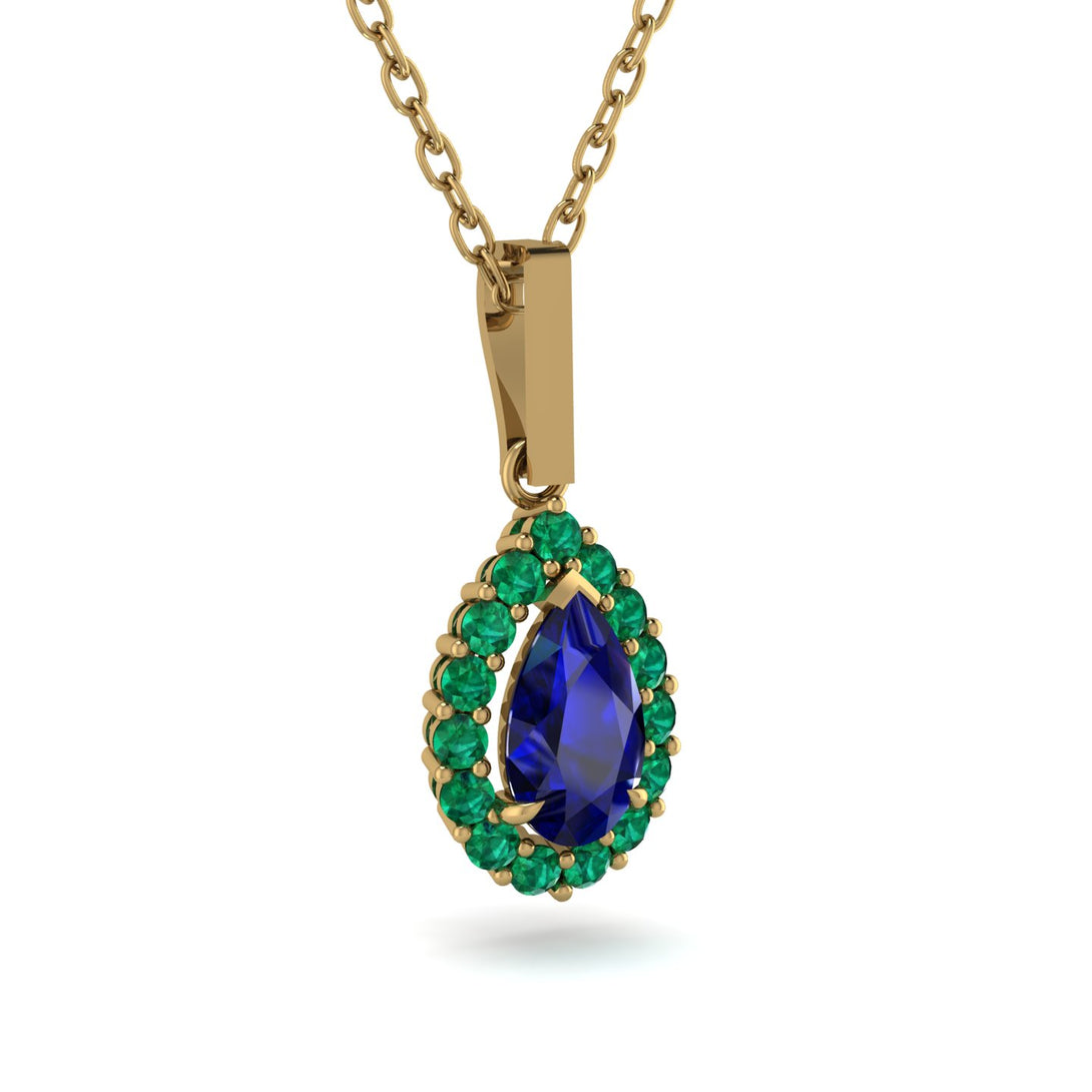 Sapphire Tear Of Eternity Pendant - Jolene No. 28