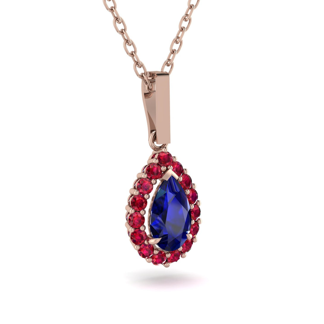 Sapphire Tear Of Eternity Pendant - Jolene No. 59