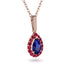 Sapphire Tear Of Eternity Pendant - Jolene No. 59