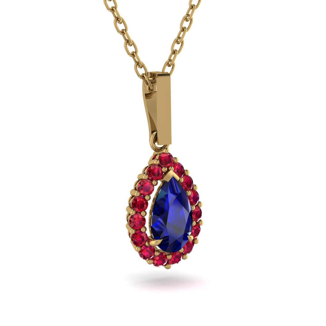 Sapphire Tear Of Eternity Pendant - Jolene No. 58