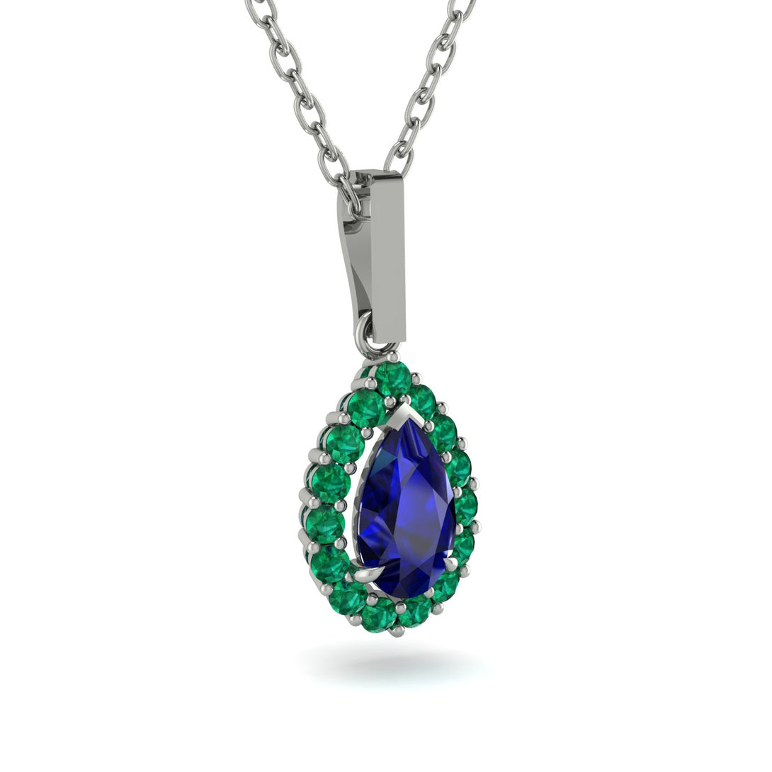 Sapphire Tear Of Eternity Pendant - Jolene No. 30