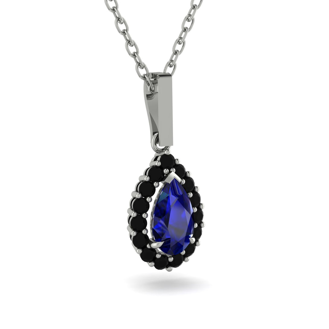 Sapphire Tear Of Eternity Pendant - Jolene No. 45