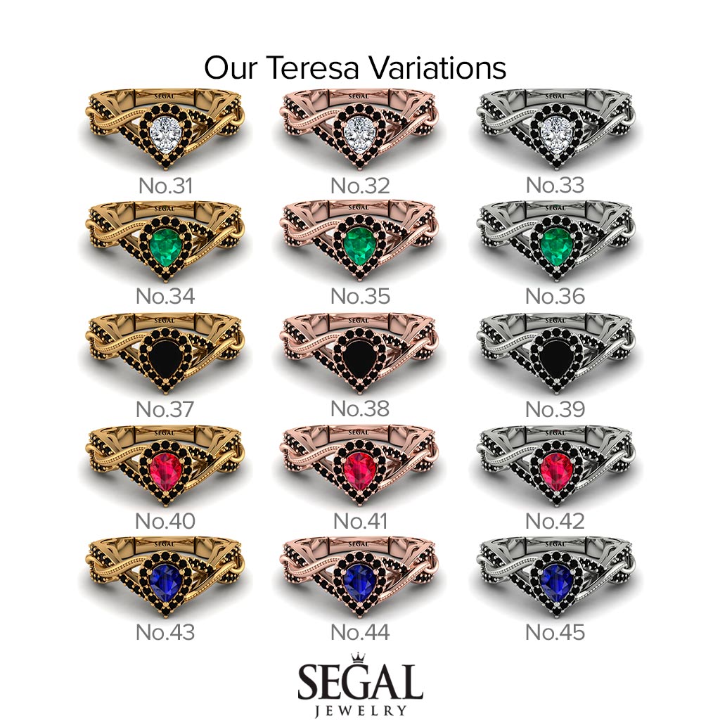 Infinity Inspired Halo Diamond Engagement Ring - Teresa No. 2