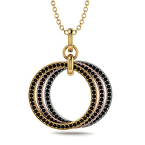 Three Circle Necklace With Black Diamond - Octavia No. 18 image 1