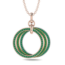 Three Circle Necklace With Emerald - Octavia No. 17 image 1