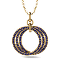 Three Circle Necklace With Sapphire - Octavia No. 13 image 1