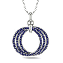 Three Circle Necklace With Sapphire - Octavia No. 15 image 1
