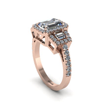 Diamond Three Halo Radiance Engagement Ring - Emely No. 2 image 1