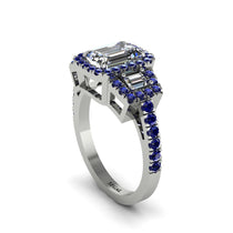 Diamond Three Halo Radiance Engagement Ring - Emely No. 63 image 1