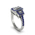 Diamond Three Halo Radiance Engagement Ring - Emely No. 63