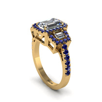 Diamond Three Halo Radiance Engagement Ring - Emely No. 61 image 1