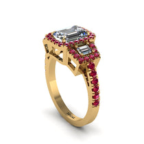 Diamond Three Halo Radiance Engagement Ring - Emely No. 46 image 1