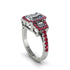 Diamond Three Halo Radiance Engagement Ring - Emely No. 48 image 1