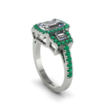 Diamond Three Halo Radiance Engagement Ring - Emely No. 18 image 1