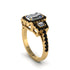 Diamond Three Halo Radiance Engagement Ring - Emely No. 31