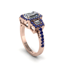 Diamond Three Halo Radiance Engagement Ring - Emely No. 62 image 1