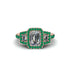 Diamond Three Halo Radiance Engagement Ring - Emely No. 17 image 2