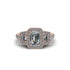 Diamond Three Halo Radiance Engagement Ring - Emely No. 2