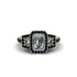 Diamond Three Halo Radiance Engagement Ring - Emely No. 33 image 2