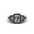 Diamond Three Halo Radiance Engagement Ring - Emely No. 61 image 2