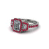 Diamond Three Halo Radiance Engagement Ring - Emely No. 48 image 3