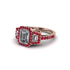 Diamond Three Halo Radiance Engagement Ring - Emely No. 47