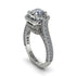 Diamond Three Halo Milgrain Engagement Ring - Mira No. 3