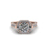 Diamond Three Halo Milgrain Engagement Ring - Mira No. 2 image 2