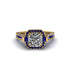 Diamond Three Halo Milgrain Engagement Ring - Mira No. 61 image 2