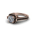 Diamond Three Halo Milgrain Engagement Ring - Mira No. 32 image 3