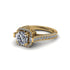 Diamond Three Halo Milgrain Engagement Ring - Mira No. 1 image 3