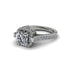 Diamond Three Halo Milgrain Engagement Ring - Mira No. 3
