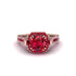Ruby Three Halo Milgrain Engagement Ring - Mira No. 56 image 2