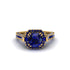 Sapphire Three Halo Milgrain Engagement Ring - Mira No. 73 image 2
