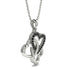 Three Hearts Intertwined Black Diamond Necklace - Harlow No. 9