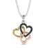 Three Hearts Intertwined Black Diamond Necklace - Harlow No. 18 image 1