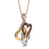 Three Hearts Intertwined Black Diamond Necklace - Harlow No. 18