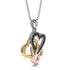 Three Hearts Intertwined Black Diamond Necklace - Harlow No. 18