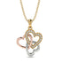 Three Hearts Intertwined Diamond Necklace - Harlow No. 16