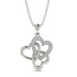 Three Hearts Intertwined Diamond Necklace - Harlow No. 3